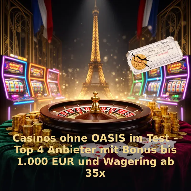 Casinos ohne OASIS im Test – Top 5 Anbieter mit Bonus bis 1.000 EUR und Wagering ab 35x